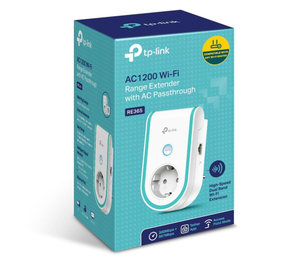 TP-Link RE365 LAN (802.11a/b/g/n/ac 1200Mb) plug repeater - 489822 - zdjęcie 4